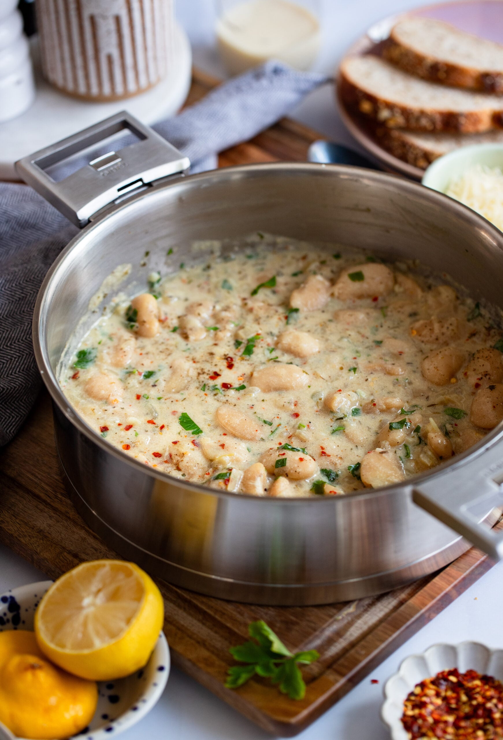 Creamy Parmesan Butter Beans